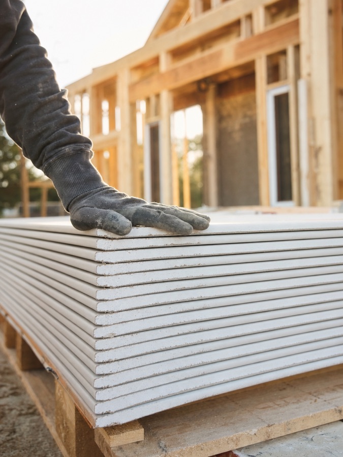 Drywall stock at the yard